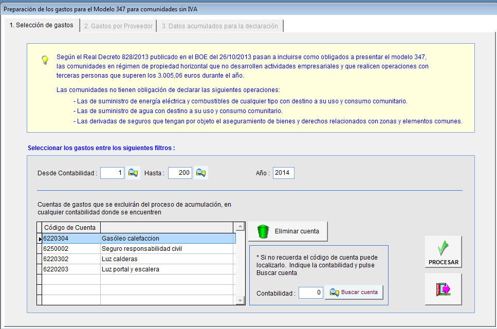 Selección gastos Gesti�n para administradores de fincas con programas especializados en c�iax.es.