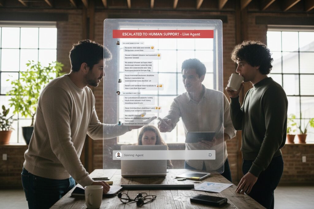 Escalado automático a humanos cuando es necesario